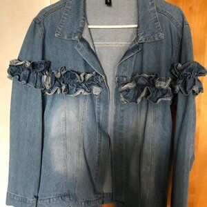 Ladies Fancy Denim Jacket size Large